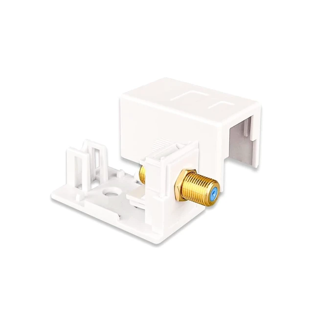 Alt view image 5 of 6 - Coax Keystone Coaxial Jack F-Type Keystone Connector Home Theater Network Insert for Wall Plate Accessories(50pcs)