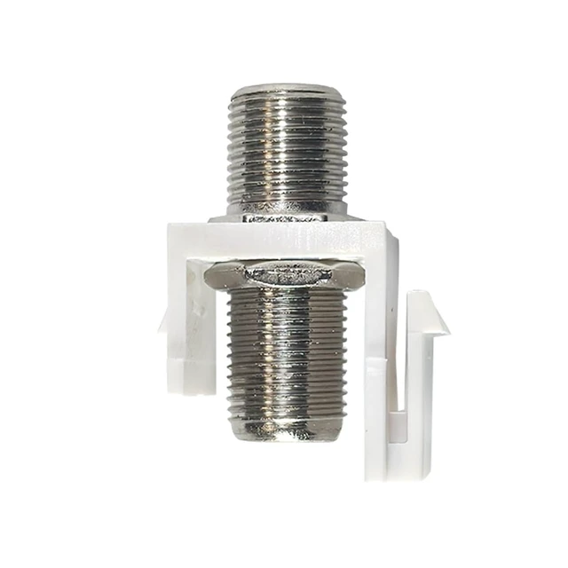 Alt view image 2 of 6 - Coax Keystone Female to F-Type Coaxial Cable Extender Keystone Jack Insert for Wall Plate Telecom Parts(150PCS)