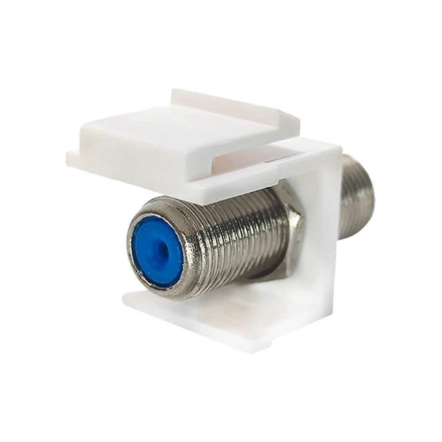 Alt view image 4 of 6 - Coax Keystone Female to F-Type Coaxial Cable Extender Keystone Jack Insert for Wall Plate Telecom Parts(150PCS)