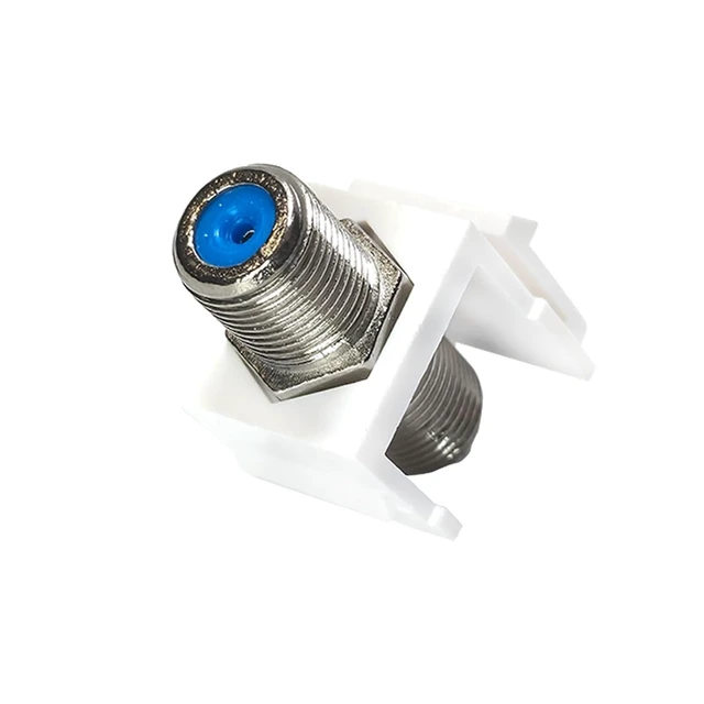 Alt view image 5 of 6 - Coax Keystone Female to F-Type Coaxial Cable Extender Keystone Jack Insert for Wall Plate Telecom Parts(150PCS)