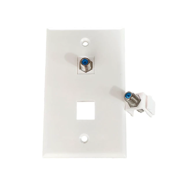 Alt view image 6 of 6 - Coax Keystone Female to F-Type Coaxial Cable Extender Keystone Jack Insert for Wall Plate Telecom Parts(150PCS)