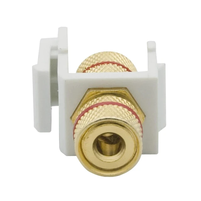 Alt view image 3 of 7 - Coax Keystone Coax Keystone 10pc Speaker Banana Binding Post Style Female to Connector(Black Ring)