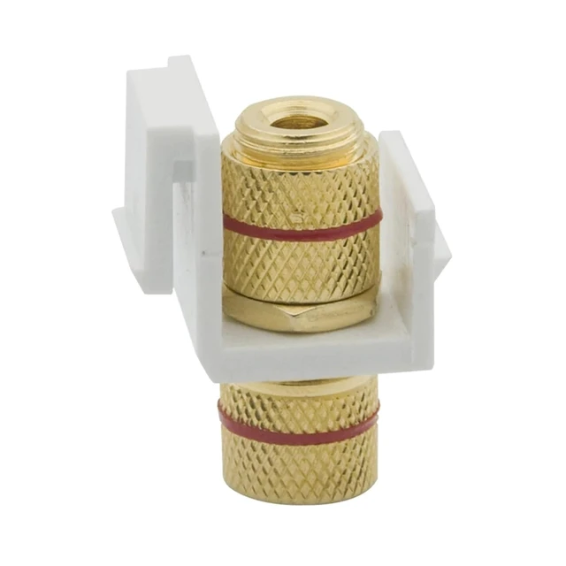Alt view image 6 of 7 - Coax Keystone Coax Keystone 10pc Speaker Banana Binding Post Style Female to Connector(Black Ring)
