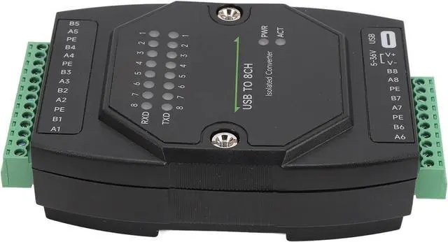 Alt view image 3 of 7 - USB to RS485 Converter, Type C to 8 Channel Isolated RS485 Serial Port Adapter, 1200bps to 921600bps with Terminal Block for Industrial Automation and Multi Device