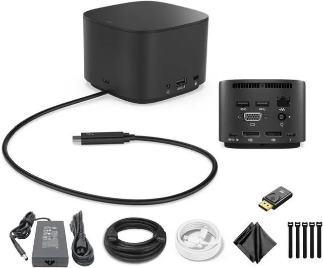 Main image of UL Listed for HP Thunderbolt Dock 120W G2 HSN-IX01 HSNIX01 2UK37AA 2UK37UT 2UK37ET Docking Station Bundle Including: Power Supply, HDMI & USB-C Cable, 4K Ultra DisplayPort to HDMI Adapter