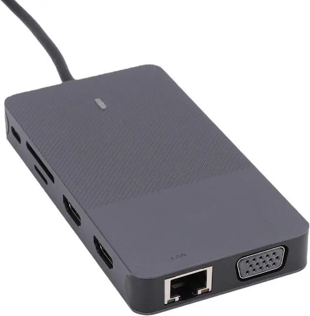 Alt view image 7 of 7 - USB 3.0 Docking Station, 2 HD Ports VGA Port 2 USB 3.0 Ports LAN Port .5mm Jack Card Reader, with C OTG Converter for Laptop Pro XPS OS