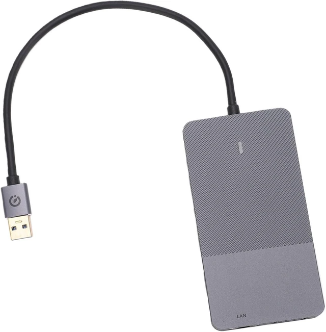 Alt view image 6 of 7 - Type C OTG Usb3.0 Docking Hub, Aluminum Multi Screen Output via HD & Vga Slot Gigabit Link Plus with 3.5mm Audio Jack for Home Study Business Trip Laptop Desktop