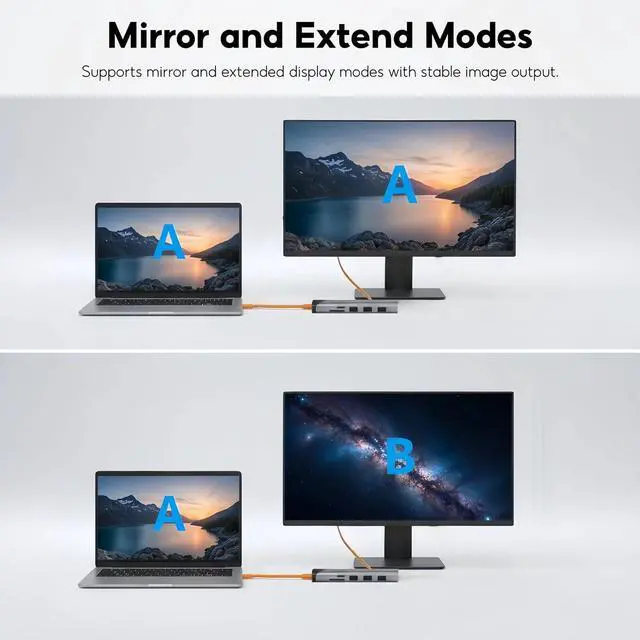Alt view image 5 of 7 - USB-C Docking Station,Type-C Hub with 4K@60Hz HDMI, 3 USB 3.0 Ports, Gigabit Ethernet, SD/TF Card Reader, 87W PD Charging, Compatible with HP, ThinkPad, Lenovo, MacBook Pro (8-in-1)
