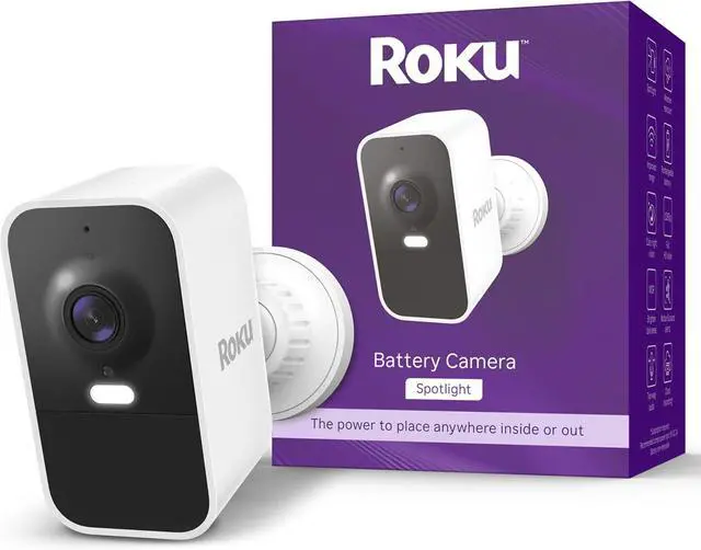 Main image of Roku Battery Camera for Home Security - New Weather-Resistant Indoor & Outdoor Wireless Camera & Pet Monitor with 1080p HD & Two-Way Audio - Rechargeable, Motion Detection & Wi-Fi