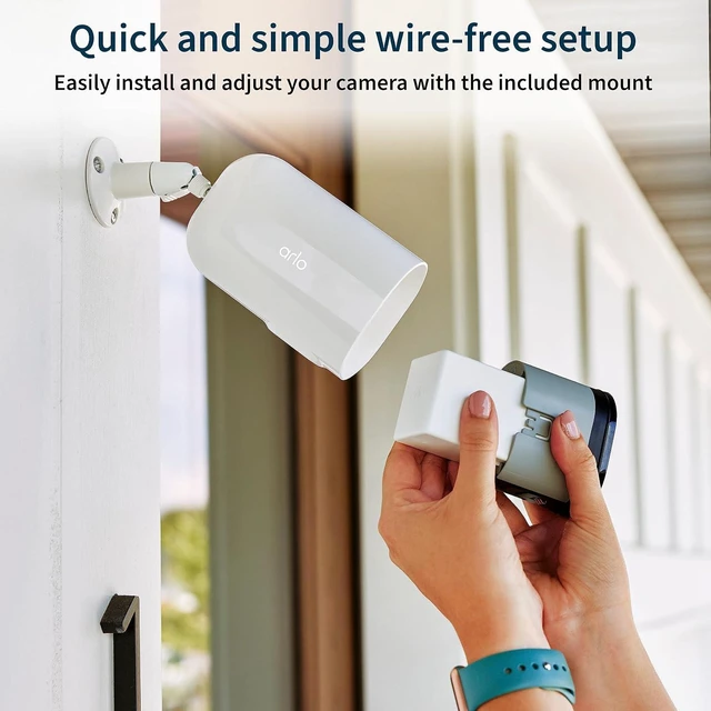 Alt view image 3 of 7 - Pro XL Wireless Security Camera 2K HDR 3 Cameras, White