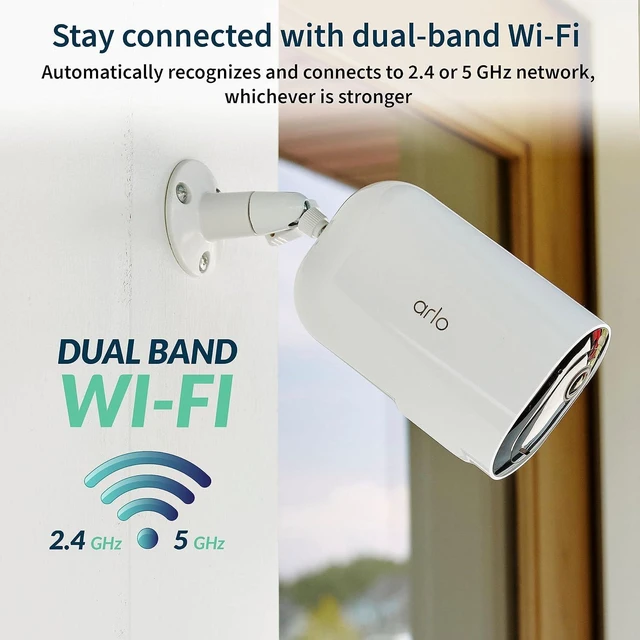 Alt view image 7 of 7 - Pro XL Wireless Security Camera 2K HDR 3 Cameras, White
