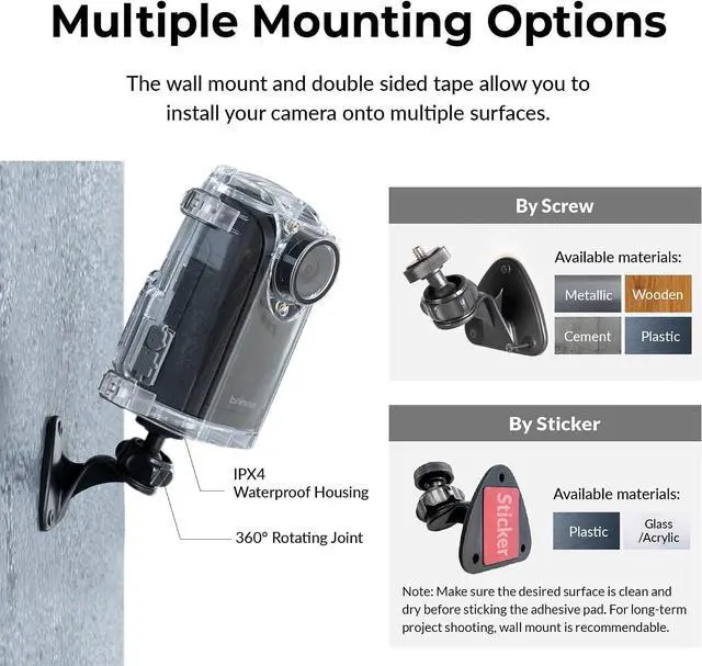 Alt view image 5 of 7 - Brinno ATH120 Weather Resistant Camera Housing Case | Ideal for Weatherproofing In Outdoor Environments & Extreme Video Shoots - Fits TLC300 / BCC300 series