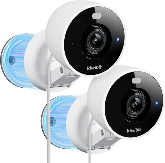 Main image of Kiwibit 2K Security Camera Indoor/Outdoor, Magnetic Wired Cameras for Home Security, Pet Camera, Baby Monitor, AI Detection, Color Night Vision, 2.4GHz WiFi, SD & Cloud Storage, Works with Alexa