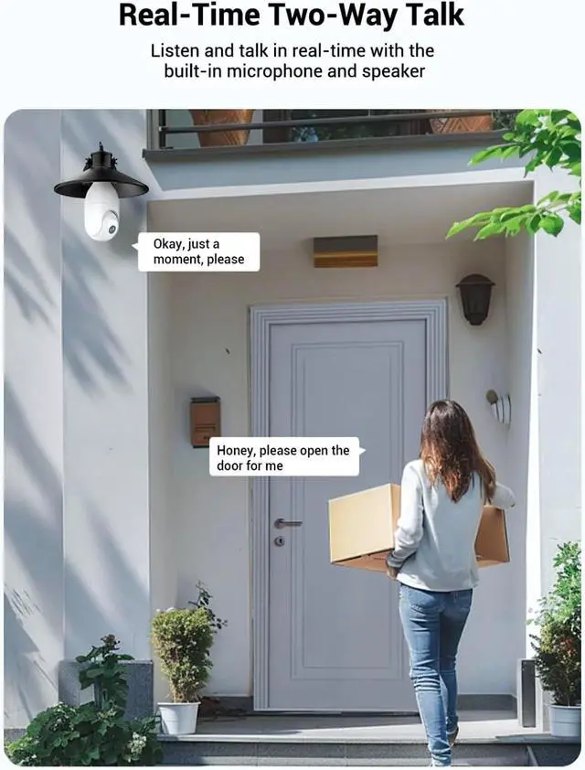 Alt view image 5 of 5 - VicoHome Light Bulb Camera Outdoor Indoor 2K HD WiFi Security Camera with 360° View, Motion Detection, Color Night Vision, Two-Way Audio, Siren, Works with Alexa Easy Install Surveillance Cam