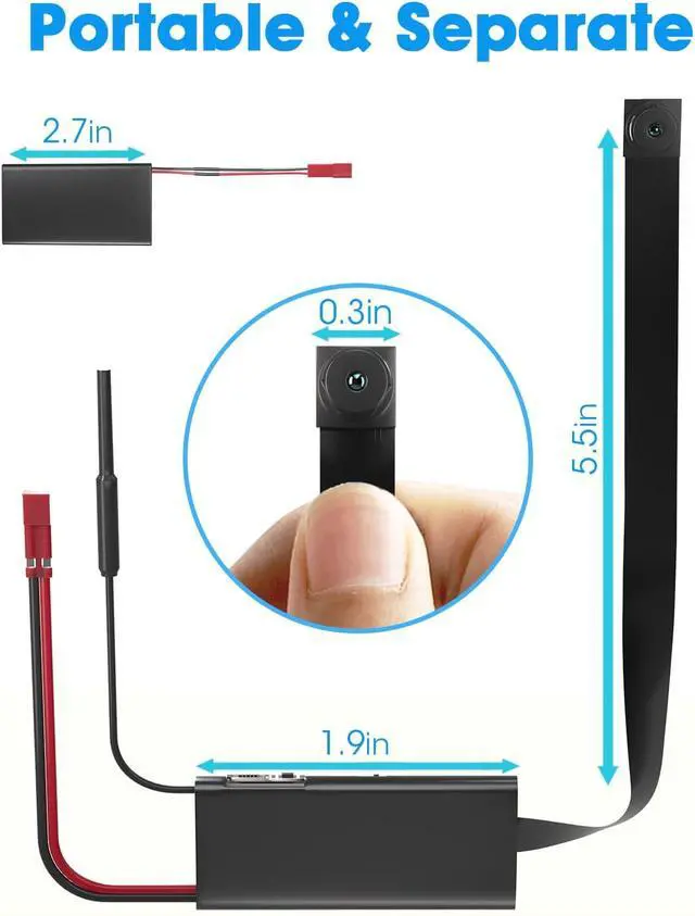 Alt view image 3 of 4 - WiFi Hidden Camera DIY Mini Portable and Wireless Nanny Cam 1080P HD Spy Camera with Motion Detection Security Cameras for Home Office Outdoor