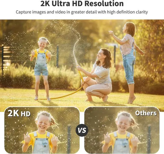 Alt view image 4 of 7 - SEHMUA Solar Security Cameras Wireless Outdoor with 500-Lumen Super-Bright LEDs Spotlights, 2K 360° View Outdoor Camera Wireless, Color Night Vision, PIR Motion Detection,2-Way Audio