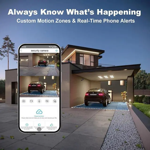 Alt view image 4 of 7 - 4G LTE Cellular Security Camera No WiFi Need, Dual Lens 2K Cam, PIR Motion