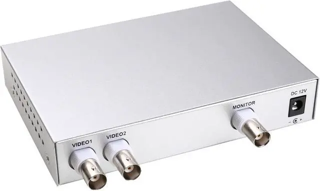 Alt view image 3 of 6 - UHPPOTE Color Quad System Security Video Splitter Camera Processor 2CH Remote Control with 3 BNC Connector Adapter