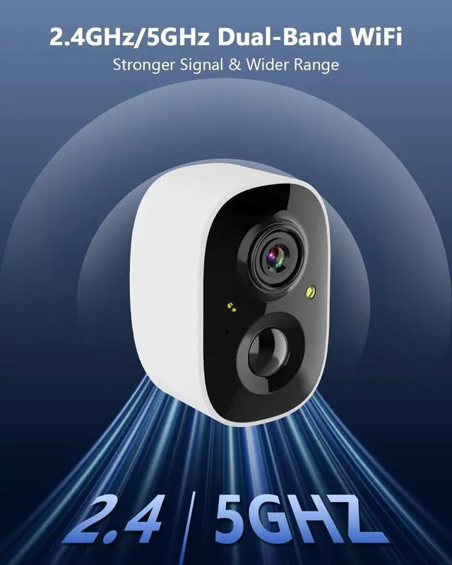 Alt view image 6 of 7 - (2026 Updated) 2.5K 4MP Security Cameras Wireless Outdoor 2 Pack, Battery Powered, Dual-Band WiFi, AI Motion Detection, Color Night Vision, 2-Way Audio, IP66 Waterproof, Free App No Monthly Fee