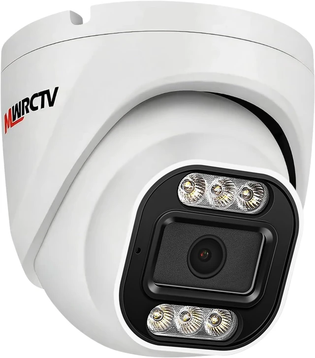 Main image of 8MP 4K PoE Dome Security Camera 2.8mm HD Lens, Audio, Waterproof Metal Turret Housing