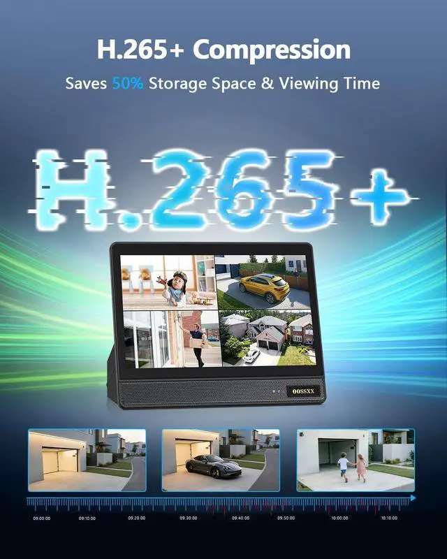 Alt view image 4 of 7 - OOSSXX 8.0/4K Megapixel Security POE NVR Network Video Recorder, Supports up to 8MP/4K IP Cameras, Max to 8TB Hard Drive, Free App Remote Access, No Monthly Fee, No HDD