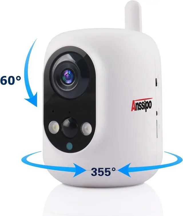 Alt view image 7 of 7 - Long Battery Life Indoor Cameras Wireless for Home Security, House Camera Battery Powered, 360°Pan Tilt Viewing, 2.4Ghz 2K Tiny WiFi Cameras, 2 Way Talk, Color Night Vision, AI Motion Detection