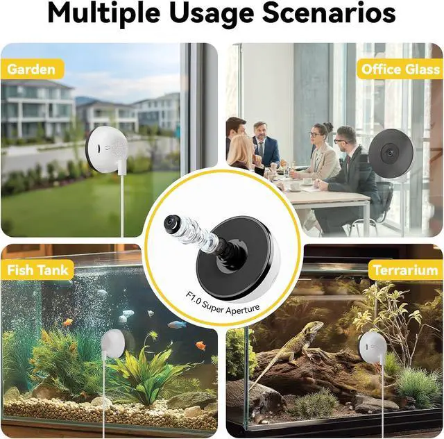 Alt view image 7 of 7 - Window Camera 2 Pack, 4MP Indoor Camera with Phone App, Dual-Band WiFi 6 Cameras for Home Security with Full Color Night Vision, AI Person & Motion Detection, 24/7 Recording, Compatible with Alexa