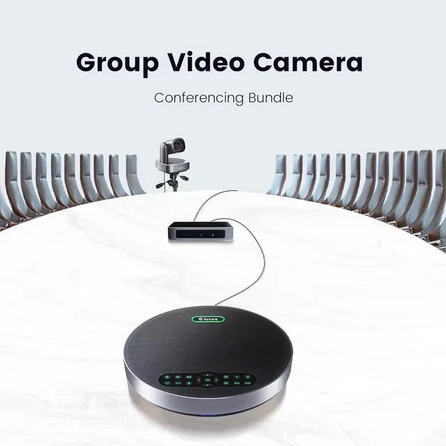 Alt view image 5 of 7 - All-in-One PTZ 4K Conference Room Camera System with Bluetooth Speakerphone 12X Optical Zoom HDMI Wide View Angle Lens Works with Zoom Webex for Large Meeting Room