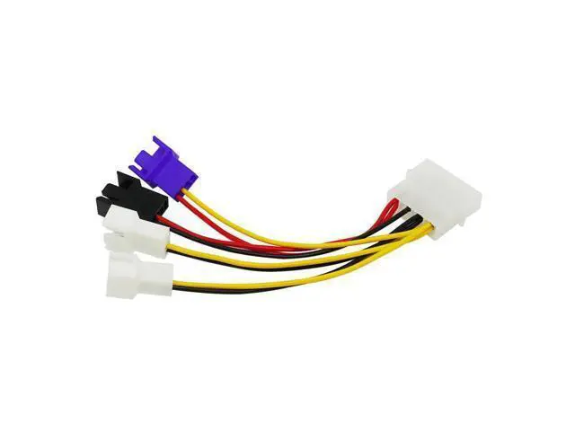 Alt view image 2 of 5 - 1pcs 4-Pin Molex to 3-Pin fan Power Cable Adapter Connector 12v*2 / 5v*1 Computer Cooling Fan Cables for CPU PC Case Fan