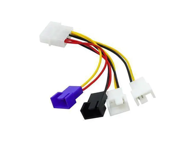 Alt view image 3 of 5 - 1pcs 4-Pin Molex to 3-Pin fan Power Cable Adapter Connector 12v*2 / 5v*1 Computer Cooling Fan Cables for CPU PC Case Fan