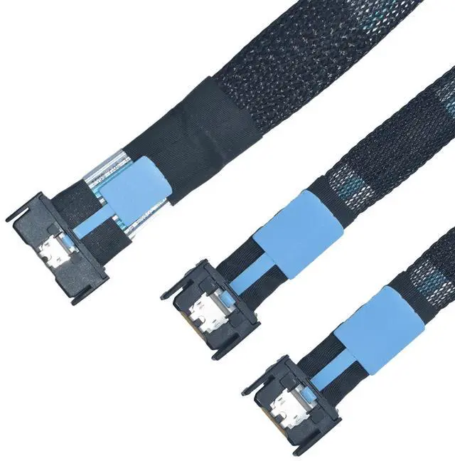 Alt view image 4 of 7 - LetLinkSo PCIe 5.0 MCIO x8(SFF-TA-1016 74Pin) to Dual MCIO x4 Breakout Cable, Male-to-Male, 50cm Length, PCIe5.0 & SAS4.0 Compliant for Server & Data Center
