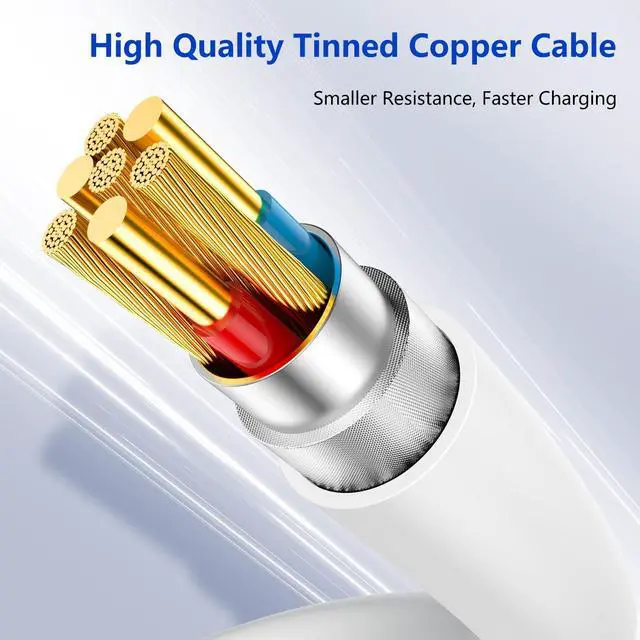 Alt view image 13 of 14 - USB-C to USB-C Cable Long for iPhone 6ft+10ft 60w PD Rapid Type-C Charger for iPhone 17/16/15 Series/ Pro/Air/Mini Fast Charge Cord for Galaxy S26/S25/S24/S23/S22/S21