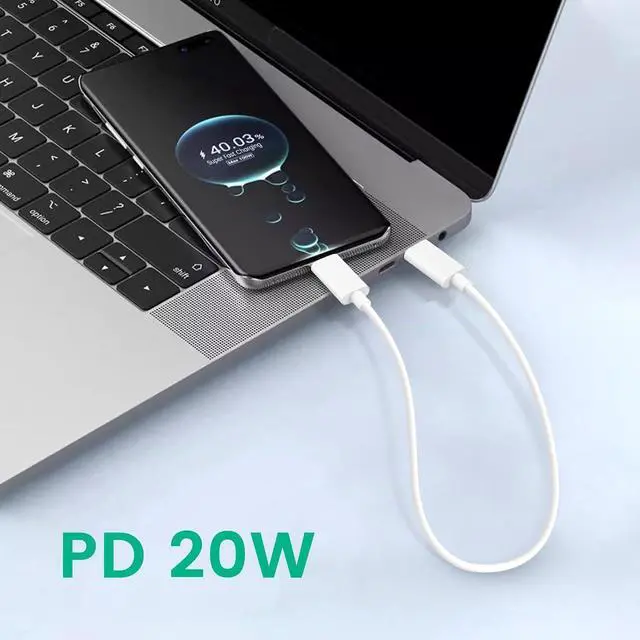 Alt view image 11 of 12 - 10-Pack USB C Charger Cable Multipack 60W Fast Charge USB-C to Type C Charging Cords 1ft Bulk Short Wires White