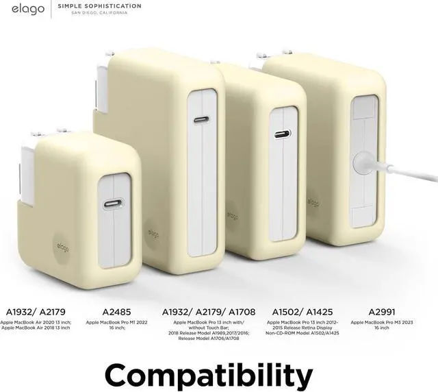 Alt view image 13 of 14 - MacBook Charger Cover for MacBook Pro 140W USB-C Power Adapter Compatible with MacBook Pro 16 Models (20212026) Extra Protection Precise Cutout (Classic White)