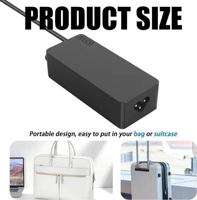 Alt view image 13 of 14 - 65W/45W USB C Laptop Charger Replacement Compatible with Lenovo Thinkpad/Yoga/Chromebook ADLX65YDC2A USB Type C Power Adapter
