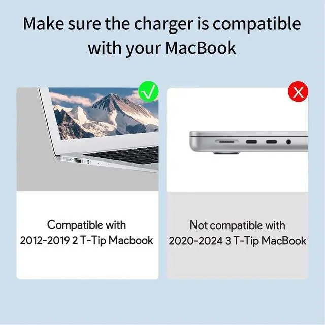 Alt view image 12 of 13 - MacBook Pro Charger - 85W Replacement AC 85W T-Type Interface Power Adapter Mag 2. Laptop Charger Compatible with MacBook Pro and MacBook Pro 13-inch - 15-inch (2012-2017 Models)