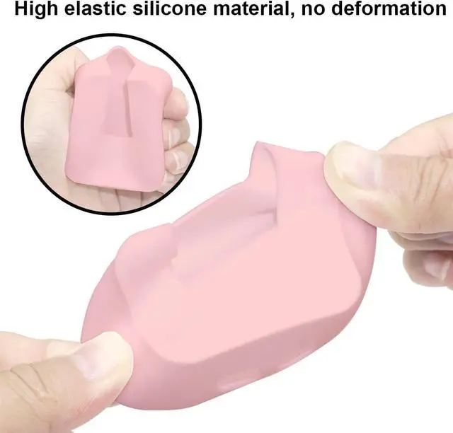 Alt view image 9 of 13 - 35W Dual USB-C Port Soft Silicone Power Adapter Sleeve Case for MacBook Air 13.6/ 15 inch A3240 A3113 A2681 A3241 A3114 A2941 2025-2022 M4 M3 M2 Chip 35W Dual USB-C Port Charger Protective Cover Pink