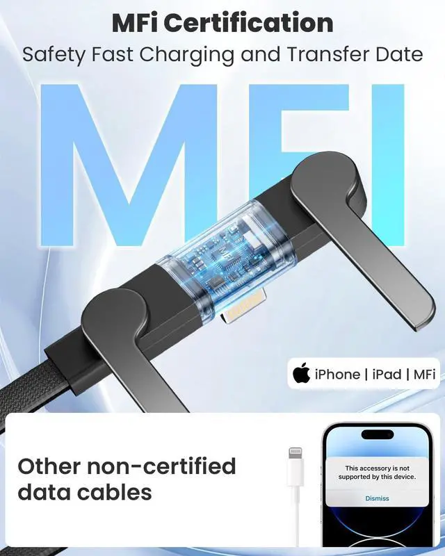 Alt view image 11 of 12 - USB C to Lightning Cable with Built-in Phone Stand MFi Certified 30W PD Fast Sideways iPhone Charger 90 Degree Type C to Lightning Cable 2 in 1 Invisible Holder Charger Cable for iPhone 14-5 iPad