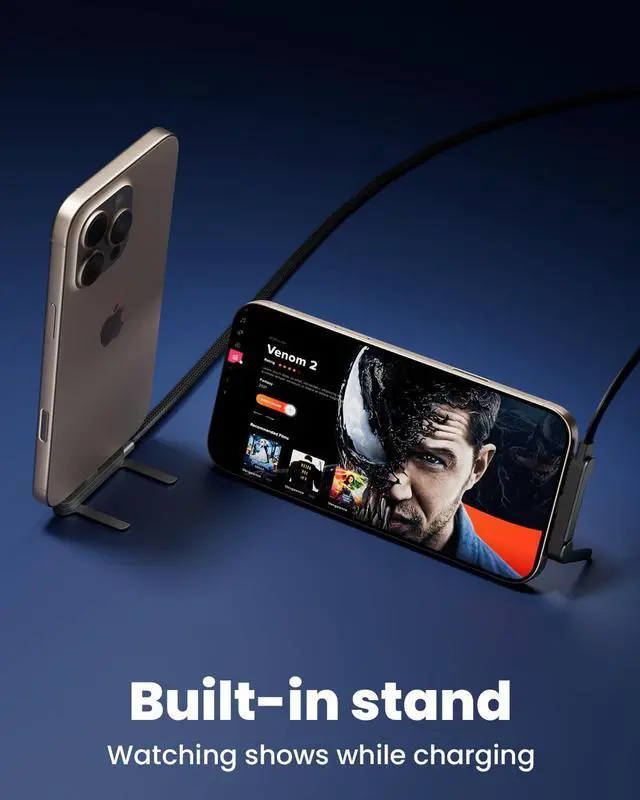 Alt view image 10 of 12 - USB C to Lightning Cable with Built-in Phone Stand MFi Certified 30W PD Fast Sideways iPhone Charger 90 Degree Type C to Lightning Cable 2 in 1 Invisible Holder Charger Cable for iPhone 14-5 iPad