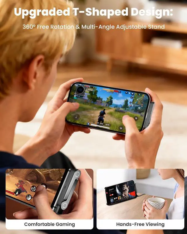 Alt view image 12 of 12 - USB C to Lightning Cable with Built-in Phone Stand MFi Certified 30W PD Fast Sideways iPhone Charger 90 Degree Type C to Lightning Cable 2 in 1 Invisible Holder Charger Cable for iPhone 14-5 iPad