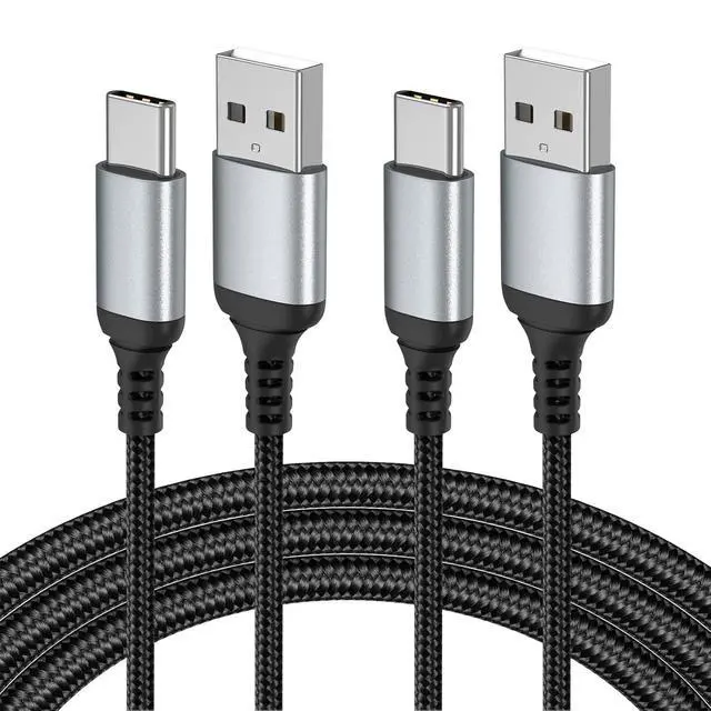 Alt view image 8 of 9 - USB to USB C Cable 3FT 2-Pack USB Type C Cable Fast Charging Braided 3FT USBA to USBC Cable USB-A to USB-C Carplay Cord for iPhone 17/16/15 Pro Max Galaxy S26 S25 S24 Black