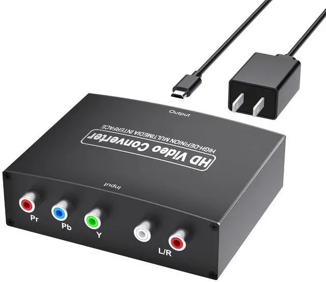 Main image of Component to Hdmi Converter YPbPr + R/L Audio to HDMI Converter Aluminum Alloy RGB to Hdmi Adapter 5RCA RGB Video Audio Converter Support 1080p 60Hz for PS2/PS3/Xbox 360