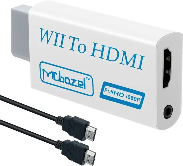Main image of Wii to HDMI Adapter Wii to HDMI Converter with 1.5m Cable 1080P Wii Video Audio Signal Converter 1080P Full HD with 3.5mm Stereo Audio Port for Wii Console HDMI Monitor HDTV Video Projector