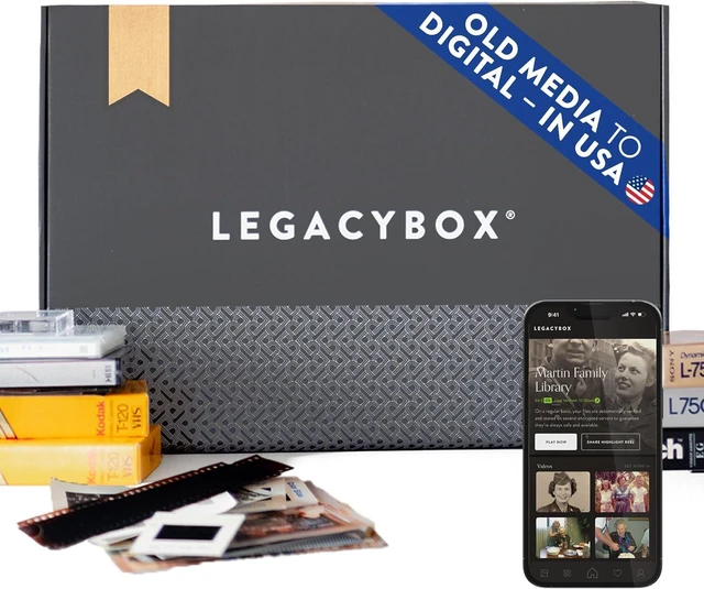 Main image of 3 Items | Transfer Old Media to Digital | VHS to Digital Converter | Photo Slides and Negatives | Camcorder Tapes Film Reels Audio Cassettes | Cloud USB or DVD