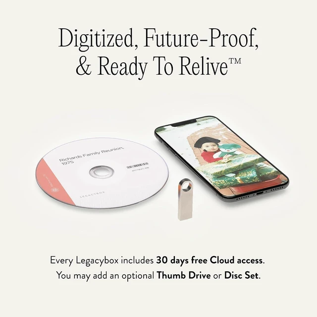 Alt view image 7 of 7 - 3 Items | Transfer Old Media to Digital | VHS to Digital Converter | Photo Slides and Negatives | Camcorder Tapes Film Reels Audio Cassettes | Cloud USB or DVD