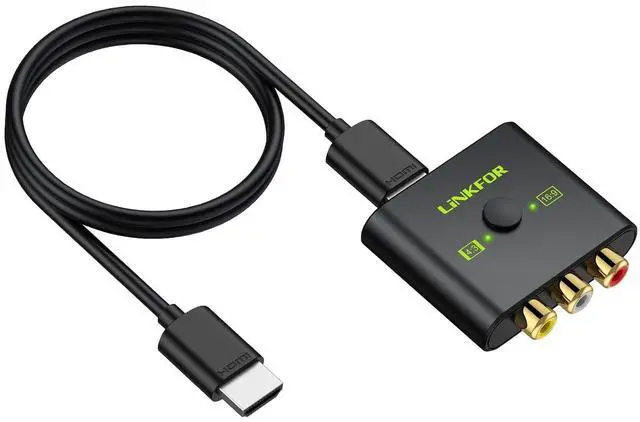 Main image of RCA to HDMI Converter 1080P AV to HDMI Converter 16:9/4:3 Conversion Mini Composite CVBS Audio Video Adapter Supports PAL/NTSC for Wii/PS1/PS2/N64/Xbox