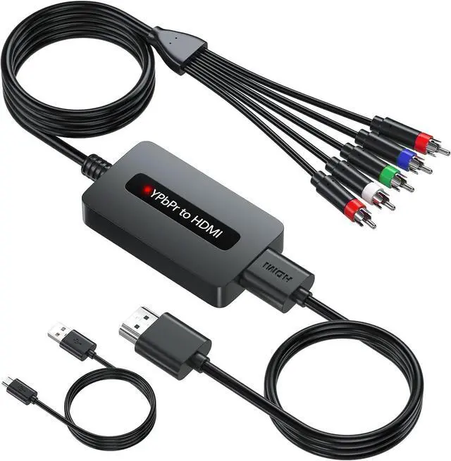 Main image of 1080P Component to HDMI Converter YPbPr to HDMI Adapter with Male YPbPr Connector - for Connecting DVD/STB with Female Component Output to HDTVs