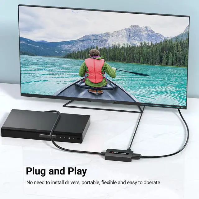 Alt view image 4 of 7 - 1080P Component to HDMI Converter YPbPr to HDMI Adapter with Male YPbPr Connector - for Connecting DVD/STB with Female Component Output to HDTVs