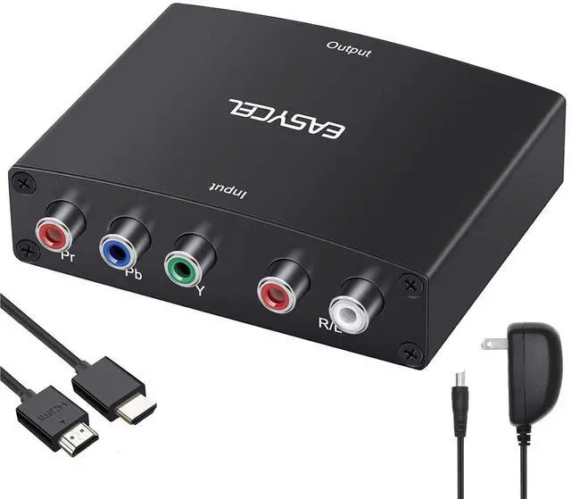 Main image of Component to HDMI Converter with 1.2 Meter HD Cable 1080P 5RCA YPbPr to HDMI Converter