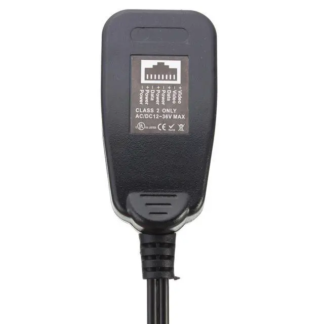 Alt view image 2 of 7 - 10 Pairs HD-CVI/TVI/AHD Passive Video Balun with Power Connector and RJ45 CAT5 Data Transmitter BNC Twisted Pair